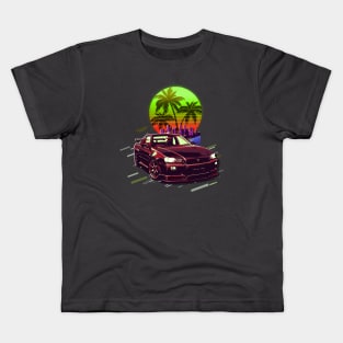 Retro Sunset JDM Cars Kids T-Shirt